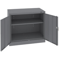 Tennsco 24" x 36" x 36" Dark Gray Standard Storage Cabinet with Solid Doors - Unassembled 2436-MGY