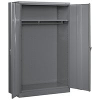 Tennsco 18 inch x 48 inch x 78 inch Dark Gray Jumbo Wardrobe Cabinet with Solid Doors - Unassembled J1878A-N-W-MGY