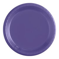 Creative Converting 28115011 7" Purple Plastic Plate - 20/Pack