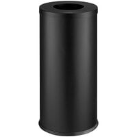 Lancaster Table & Seating 15 Gallon Black Steel Round Decorative Waste Receptacle