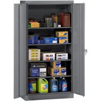 Tennsco 18" x 36" x 72" Dark Gray Standard Storage Cabinet with Solid Doors - Assembled 7218-MGY