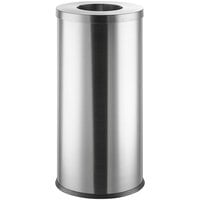 Lancaster Table & Seating 15 Gallon Stainless Steel Round Decorative Waste Receptacle