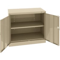 Tennsco 18 inch x 36 inch x 36 inch Sand Standard Storage Cabinet with Solid Doors - Unassembled 1436-SND