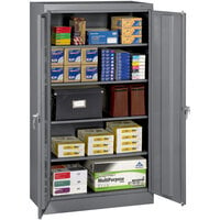 Tennsco 18" x 36" x 66" Dark Gray Standard Storage Cabinet with Solid Doors - Assembled 6618DH-MGY