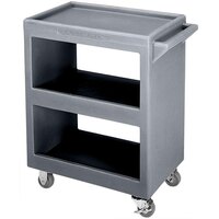 Cambro BC2304S191 Granite Gray Three Shelf Service Cart - 33 1/4" x 20" x 34 5/8"