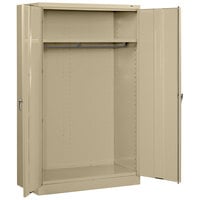 Tennsco 18 inch x 48 inch x 78 inch Sand Jumbo Wardrobe Cabinet with Solid Doors - Unassembled J1878A-N-W-SND