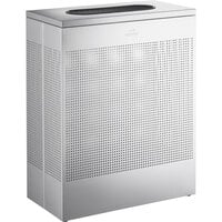 Lancaster Table & Seating 22.5 Gallon Perforated Stainless Steel Rectangular Decorative Waste Receptacle