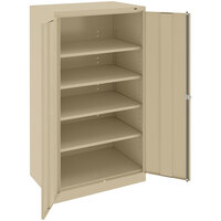 Tennsco 24" x 36" x 72" Sand Standard Storage Cabinet with Solid Doors - Assembled 7224-SND