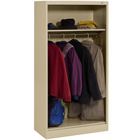 Tennsco 18 inch x 36 inch x 72 inch Sand Open-Style Wardrobe Cabinet - Assembled OS7114-SND