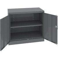 Tennsco 18 inch x 36 inch x 36 inch Dark Gray Standard Storage Cabinet with Solid Doors - Unassembled 1436-MGY