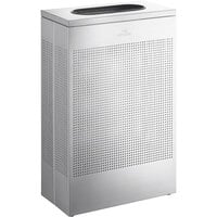 Lancaster Table & Seating 13 Gallon Perforated Stainless Steel Rectangular Decorative Waste Receptacle