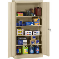 Tennsco 18 inch x 36 inch x 72 inch Sand Standard Storage Cabinet with Solid Doors - Assembled 7218-SND