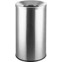 Lancaster Table & Seating 30 Gallon Stainless Steel Round Decorative Waste Receptacle
