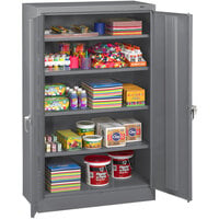 Tennsco 18" x 36" x 60" Dark Gray Standard Storage Cabinet with Solid Doors - Assembled 6018DH-MGY