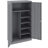 Tennsco 24 inch x 36 inch x 72 inch Dark Gray Standard Combination Cabinet with Solid Doors - Unassembled 1482-MGY