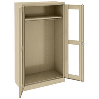 Tennsco 18 inch x 36 inch x 72 inch Sand Standard Wardrobe Cabinet with C-Thru Doors - Assembled CVD7114-SND