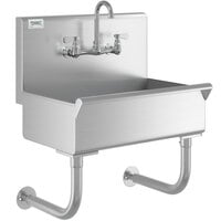 Regency 24 inch x 17 1/2 inch Utility Hand Sink with 1 Wall Mounted Faucet