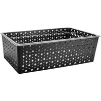 Front of the House Dots 20 3/4 inch x 12 3/4 inch x 6 inch Black Iron Deep Housing / Pan Set - 2/Case