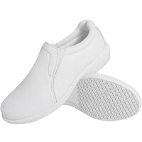 Genuine Grip® 415 Women's Size 10 Medium Width White Ultra Light Non-Slip Slip-On Leather Shoe