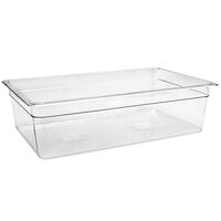 Front of the House Drinkwise 20 3/4" x 12 3/4" x 5 3/4" Clear Plastic Deep Insert Pan - 2/Case