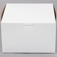 8 inch x 8 inch x 5 inch White Cake / Bakery Box - 10/Pack