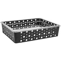 Front of the House Dots 12 1/2 inch x 10 inch x 2 3/4 inch Black Iron Shallow Housing / Pan Set - 2/Case