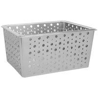 Front of the House Dots 12 1/2 inch x 10 inch x 6 inch Silver Iron Deep Housing / Pan Set - 2/Case