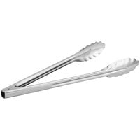 Choice 12 inch Extra Heavy-Duty Stainless Steel Utility Tongs