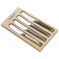 Lou Laguiole Tradition 4-Piece Butter Spreader Set with Wooden Box