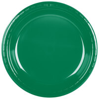 Creative Converting 28112031 10 inch Emerald Green Plastic Plate - 240/Case