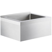 Regency 25" 16-Gauge Stainless Steel One Compartment Floor Mop Sink - 20" x 16" x 6" Bowl