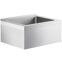 Regency 25" 16 Gauge Stainless Steel One Compartment Floor Mop Sink - 20" x 16" x 6" Bowl