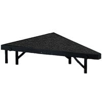 National Public Seating SP368C Portable Stage Pie Unit with Black Carpet - 36 inch x 8 inch