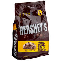HERSHEY'S Semi-Sweet 1M Chocolate Baking Chips 5 lb. Resealable Bag - 6/Case