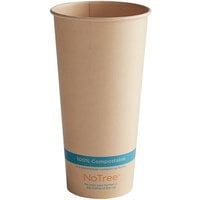 World Centric NoTree 22 oz. Natural Compostable Paper Cold Cup - 1000/Case