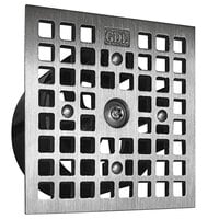 Guardian Drain Lock GDL-SFD-3500-S 3 1/2" Drain-Lock Smith Floor Drain Grate with 4 1/2" Square Top Plate