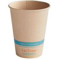 World Centric NoTree 12 oz. Natural Compostable Paper Cold Cup - 1000/Case