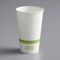 World Centric NoTree 16 oz. White Compostable Paper Hot Cup - 1000/Case