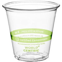 World Centric 3 oz. Compostable PLA Clear Portion Cup - 2500/Case