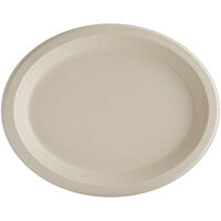 World Centric 12 inch Oval Compostable Fiber Plate - 500/Case
