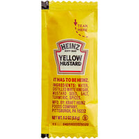 Heinz Yellow Mustard Packets 5.5 Gram - 500/Case