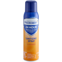 Microban 48626 15 oz. Aerosol Citrus Scented Sanitizing Spray - 6/Case