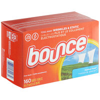 Bounce 81068 160-Count Outdoor Fresh Fabric Softener Dryer Sheets - 6/Case