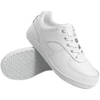 Genuine Grip® 2015 Men's Size 11 Wide Width White Leather Sport Classic Non-Slip Shoe