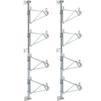 Metro SW26C Super Erecta Chrome Four Level Post-Type Wall Mount End Unit for 14 inch Deep Shelf - 2/Pack