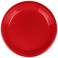 Creative Converting 28103121B 9 inch Classic Red Plastic Plate - 600/Case