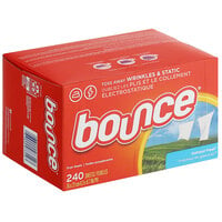 Bounce 55193 240-Count Outdoor Fresh Fabric Softener Dryer Sheets - 4/Case