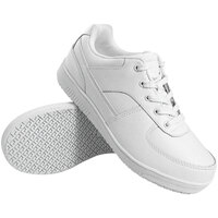 Genuine Grip® 215 Women's Size 10 Wide Width White Leather Sport Classic Non-Slip Shoe