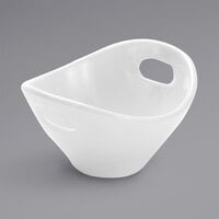 American Metalcraft 3 oz. White Mini Melamine Bowl with Handles