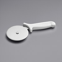 4 inch Stainless Steel Pizza Cutter with Polypropylene White Handle